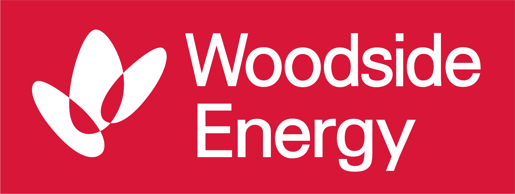 Woodside Energy logo with fire safety equipment.
