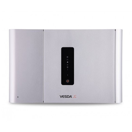 The VEDICA 2 wireless speaker, model VEU-A00, seamlessly connects to the internet for enhanced audio experiences.