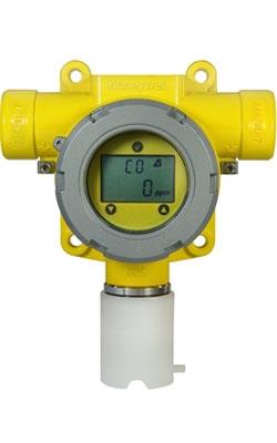 A yellow and white Series 3000 MKII & MKIII electronic gas detector with a chain, designed for toxic and oxygen detection.